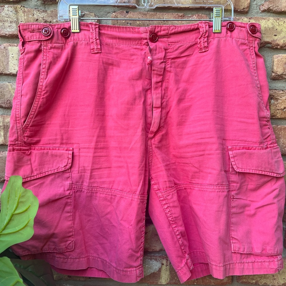 RALPH LAUREN POLO RED MENS CARGO SHORTS POCKETS 36